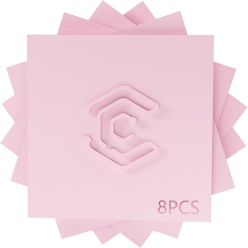 Creatorally 8 Pack Pre-Painted Colored Plywood Sheets,12x12x1/8 Inch (3mm), 8 Colors Mixed Basswood,Ideal for Laser Cutting, Engraving, DIY Crafts, Ornaments, Models Making (Pink) - Image 1